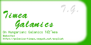 timea galanics business card